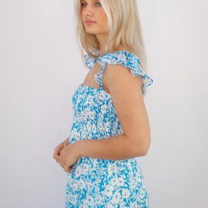 Aakaa for Vici Blue and White Floral Maxi Dress